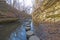 Tenuous Path Through a Shaded Canyon