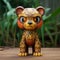 Teos\\\' Jungle Bear: A Maya Rendered Figure With Bold Patterns