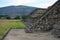 Teotihuacan pyramids with the Pyramid of the Moon in background