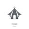 Tepee icon. Trendy Tepee logo concept on white background from D