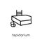 Tepidarium icon. Trendy modern flat linear vector Tepidarium icon on white background from thin line sauna collection