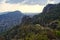 The Tepozteco archaeological zone located in the state of Morelos Mexico. Beautiful mountainous view.