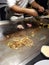 Teppanyaki style cooking