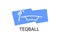 Teqball sport vector line icon. sportman, playing teqball.