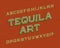 Tequila Art typeface. Retro font. Isolated english alphabet