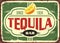 Tequila bar vintage tin sign