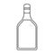 Tequila bottle alcoholic beverage outline