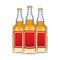 Tequila bottles mexican drink isolated icon