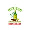 Tequila and cigar mexican restaurant vector icon