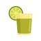 Tequila lime glass icon flat isolated vector