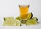 Tequila with limes