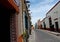 Tequisquiapan alley with colorful walls all the way