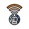 terabyte internet speed future technology color icon vector illustration