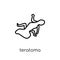 Teratoma icon. Trendy modern flat linear vector Teratoma icon on