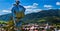 Terchova village and statue of Juraj Janosik, Low Fatra, Slovakia