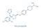 Terconazole antifungal drug molecule. Skeletal formula.