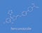 Terconazole antifungal drug molecule. Skeletal formula.