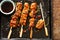 Teriyaki chilli beef sweet sticky skewers