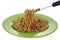 Teriyaki Noodles on Fork