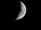 The term increasing crescent moon is used to describe the period after a new moon in which less than half of the illuminated half