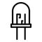 Terminal diode icon, outline style