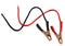 Terminals wire clamps red and black alligator clips for inverter-voltage converter. Clothespin clips car cigarette