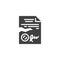 Terminated legal document vector icon