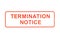 Termination Notice Rubber Stamp