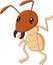 Termite cartoon waving isolated on white background