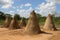 Termite mound constructions. Generate ai