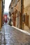 Termoli, Molise, Italy -08/07/2019- The characteristic alleys of the old fishing village