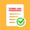 Terms and conditions agreement vector icon