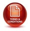 Terms and conditions (page icon) glassy brown round button