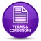 Terms and conditions (page icon) special purple round button