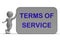 Terms Of Service Sign Shows Agreement And Contract For Use