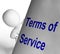 Terms Of Service Sign Shows User And Provider