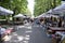 terni weekly fair in the park with street vendors