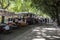 terni weekly fair in the park with street vendors