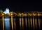 Ternopil pond night scene, Ukraine