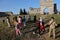 TERNOPIL, UKRAINE - SEPTEMBER 16, 2023 Scenic view of ruins of an ancient Kremenets castle. Ternopil region, Ukraine