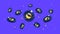 Terra Classic LUNC coins falling from the sky. LUNC cryptocurrency concept banner background