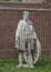Terra cotta sculpture of Marcus Whitman by Alexander Stirling Calder, Presbyterian Historical Society exterior garden