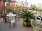 Terrace of classic vintage retro building resort for nepali people living and foreign guest travelers travel visit rent rest relax