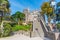 Terrace of the gods at Quinta da Regaleira palace in Sintra, Por