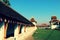 The terrace at the Great Stupa, Vientiane, Laos