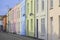 Terrace houses painted in pastel shades