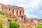 Terrace on Palatine Hill. The best lookout point of Roman Forum, Rome Italy