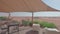 Terrace with panoram view of the desert. Dubai, UAE.