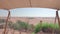 Terrace with panoram view of the desert. Dubai, UAE.