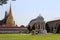 The terrace with principal buildings in Wat Phra Kaew, Bangkok, Thailand